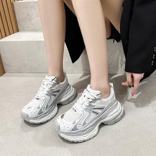 老爹鞋 新款 厚底爆款 女2025s春季 松糕7cm软底轻便运动鞋 百搭休闲鞋