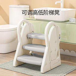 儿童洗漱台踩凳婴幼m儿洗手台阶蹬宝宝洗脸盆梯子化妆室扶手脚踏