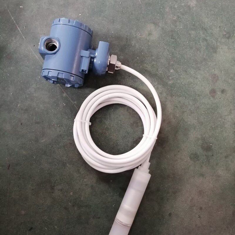 一体四氟投入式液位变送器/防腐水位传感器/高精度碱液智能液位计