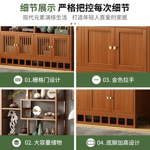博古架茶室置物架r茶叶展示柜隔断多宝阁客厅紫砂壶摆件架 新中式
