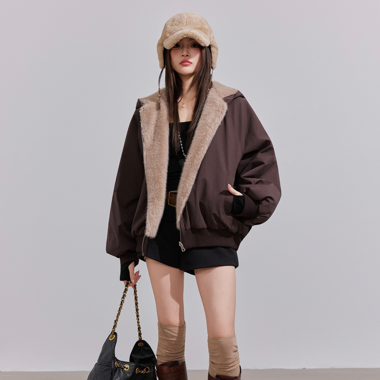 正反两穿座山雕飞行服外套