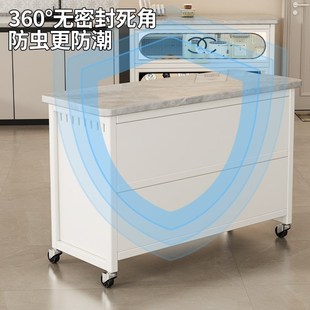 厨房多功能置物架落地多s层岩板三层柜防尘调味架微波炉收纳储物