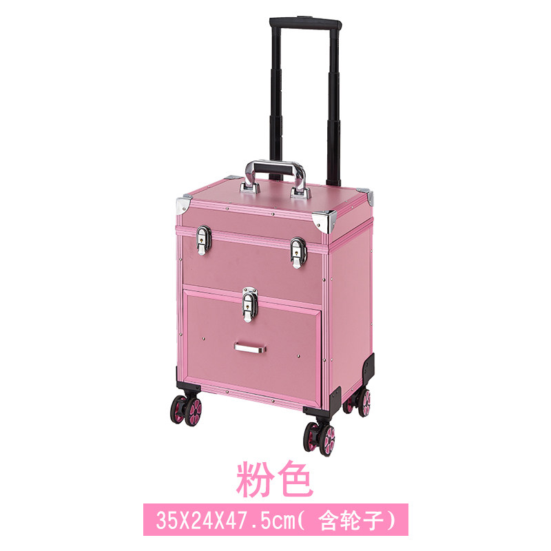 铝合金大容量专业美甲工具箱可放光疗机纹绣美睫化妆拉杆收纳盒