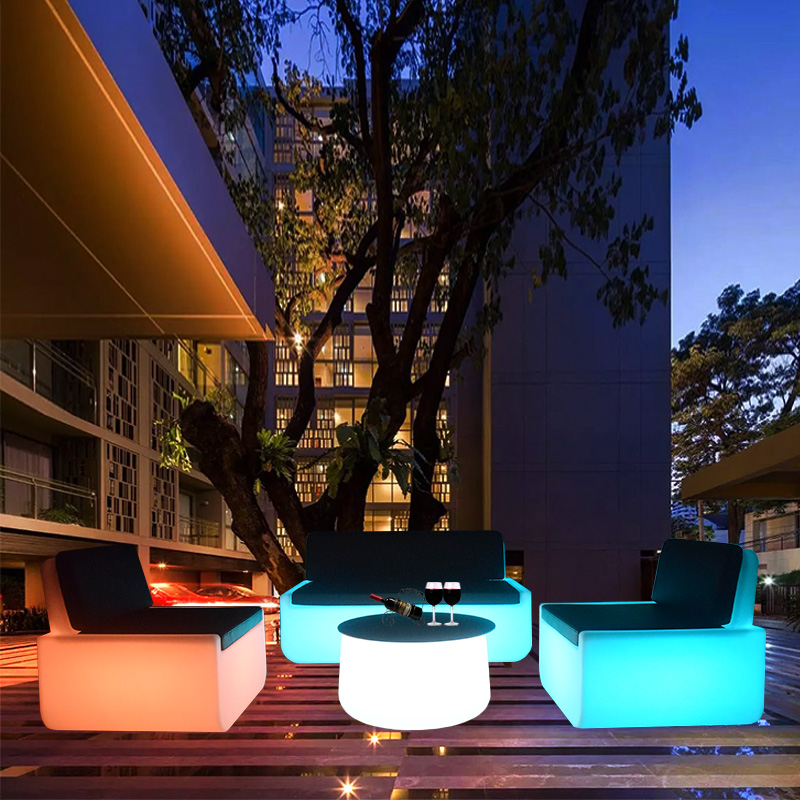 酒店露天发光靠揹包厢沙发椅酒吧桌娱乐散台凳子室内KTV卡座茶几