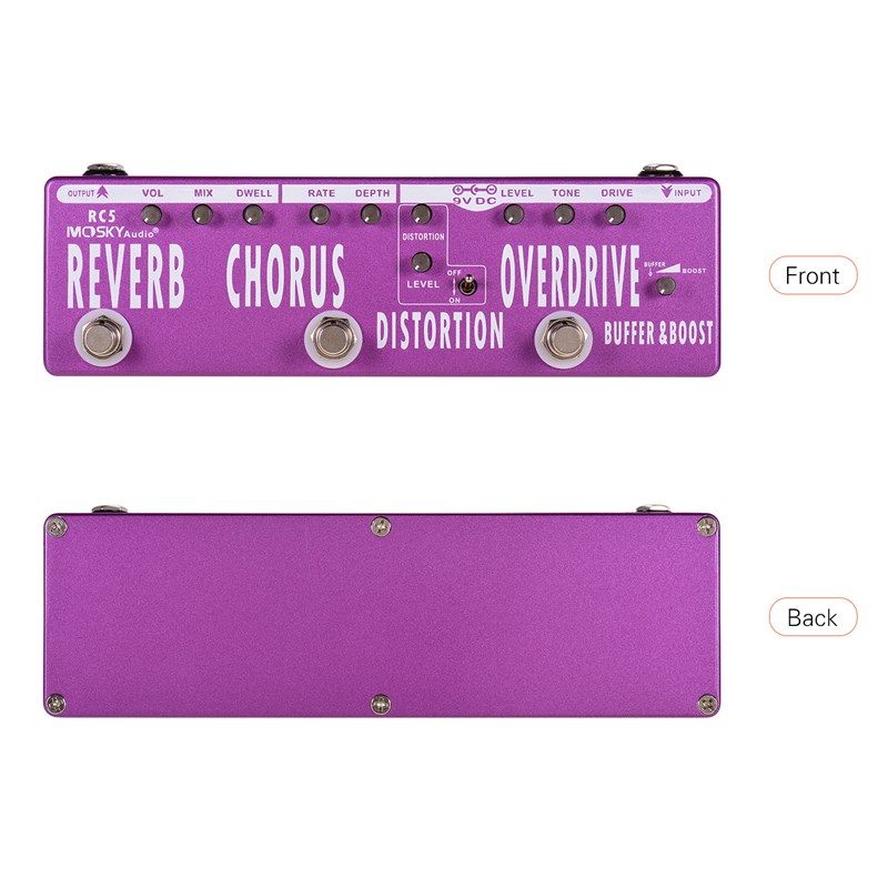 Mosky RC5综合效果器多功能六合一电吉他效果器