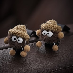 车上装 小煤球汽车挂钩车载多功能座椅置物小挂钩一对装 饰用品大全