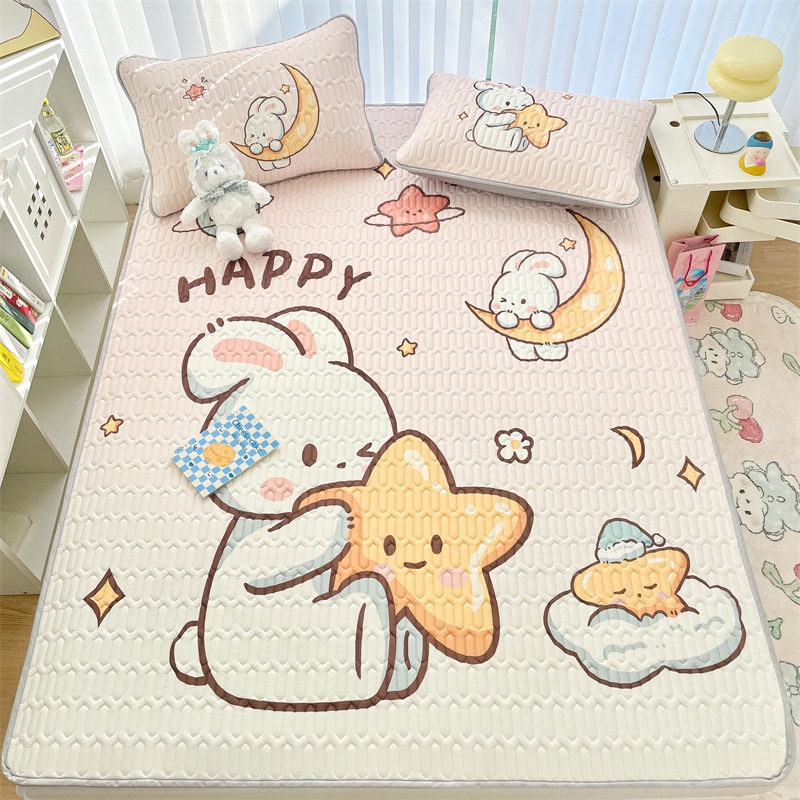 新款乳胶凉席三四件套夏天季冰丝床笠款单婴儿童空调席子垫可水洗,床上用品,乳胶席,淘宝优惠券,粉丝福利购,淘宝优惠卷