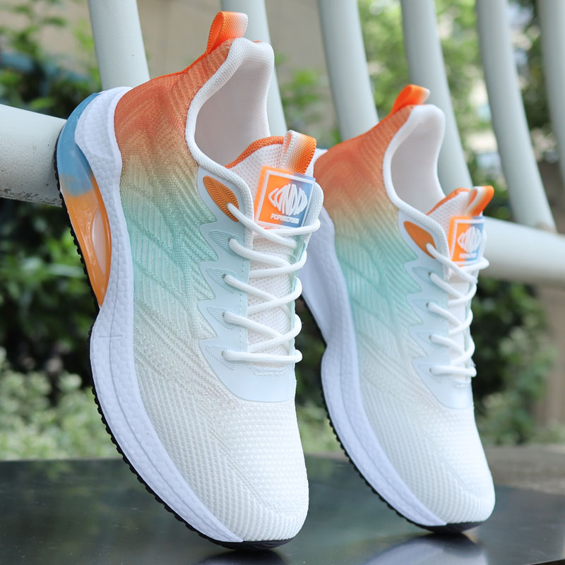 男鞋2023f新款透气运动鞋春秋网面跑步鞋青少年软底百搭老爹鞋男