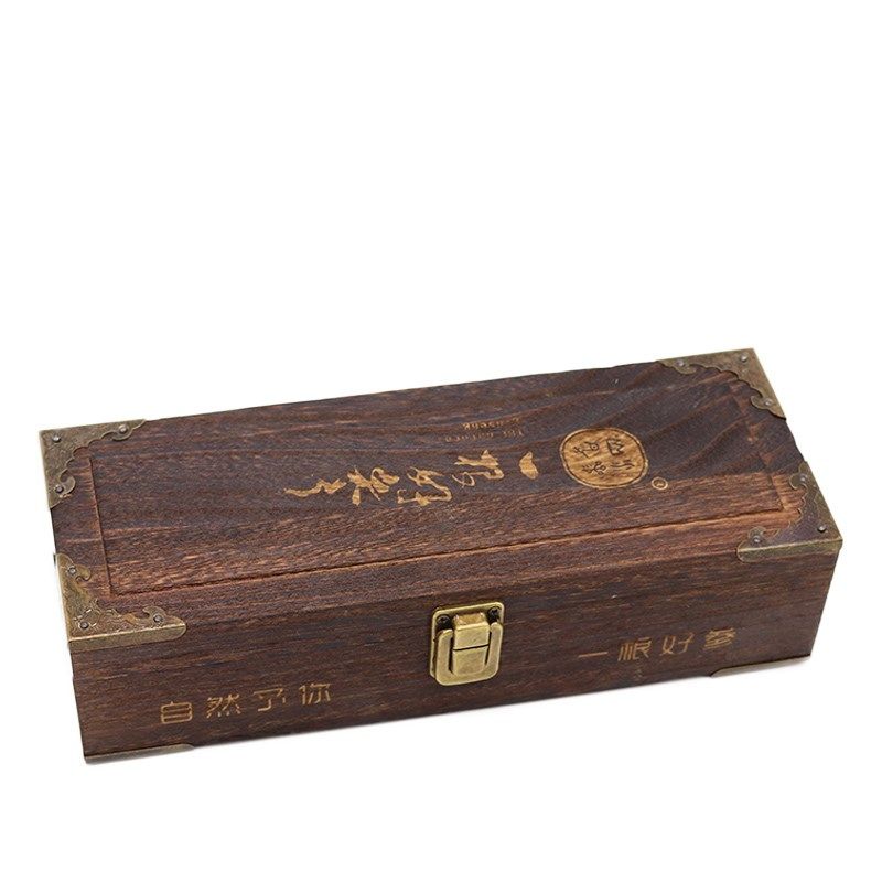 高档实木人参礼盒空盒野山参包装盒木盒鲜参包装 长白山人参盒