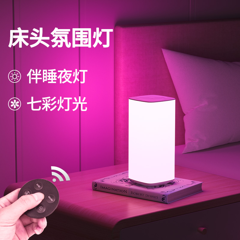 氛围灯卧室床头小夜灯浪漫情侣情调高级感台灯充电夫妻行房睡眠灯