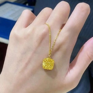 金包银拉丝小方糖戒指女爆闪花丝素F圈镂空指环对戒送女友节日礼