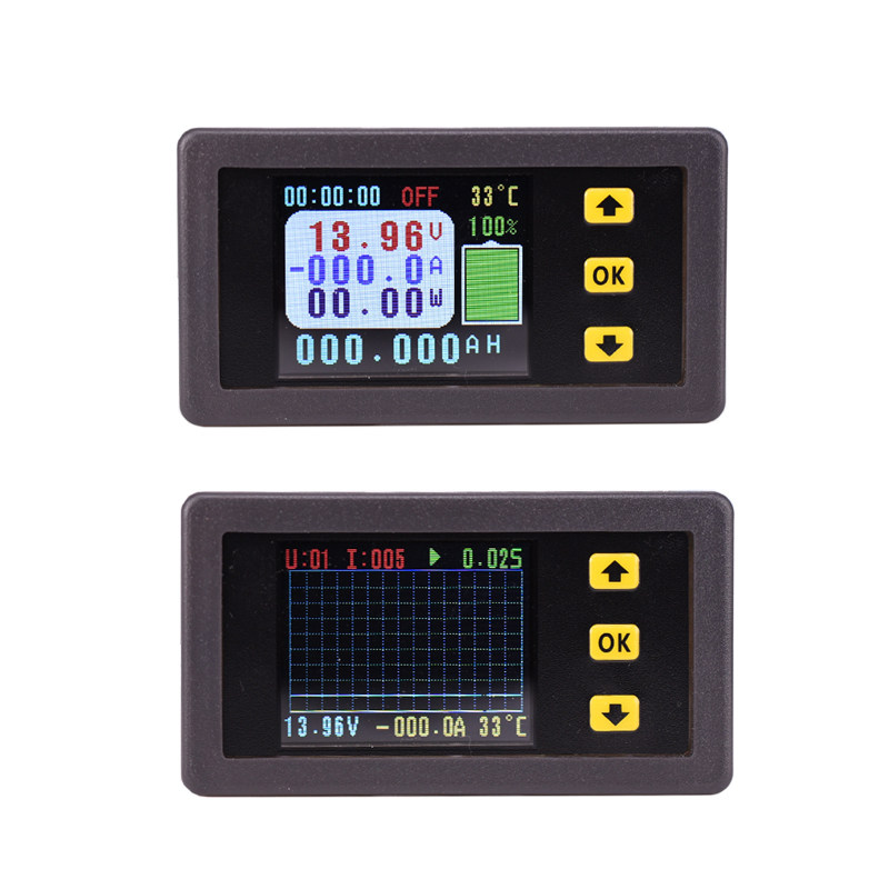 直流电压电流表数字显示汽车12V24v48V电动车充电放电库仑计