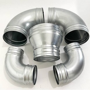 白铁皮9度弯头弯管管件镀锌接头烟囱冲压直径排气风管烟道