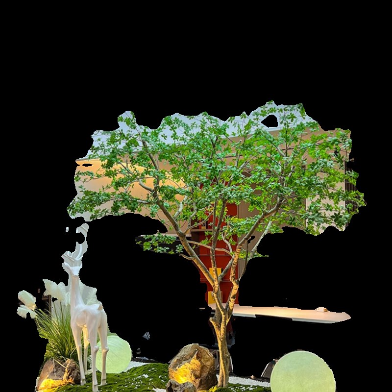 仿真绿植摆件吊钟假树马醉木室内楼梯下客厅橱窗植物装饰落地盆栽