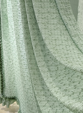 小美风纯白色棉麻纱帘透光透人韩式定制遮阳遮光半透加厚纱帘