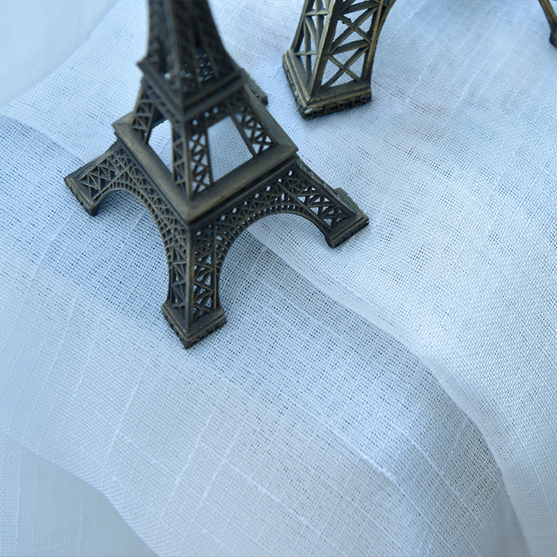 浙家  十字纱百搭温馨纯白纱精致客厅窗纱卧室阳台落地窗定制