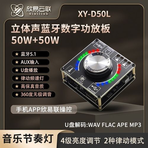 W+W立体声音频数字功放板模块音量频谱音乐节奏灯DL