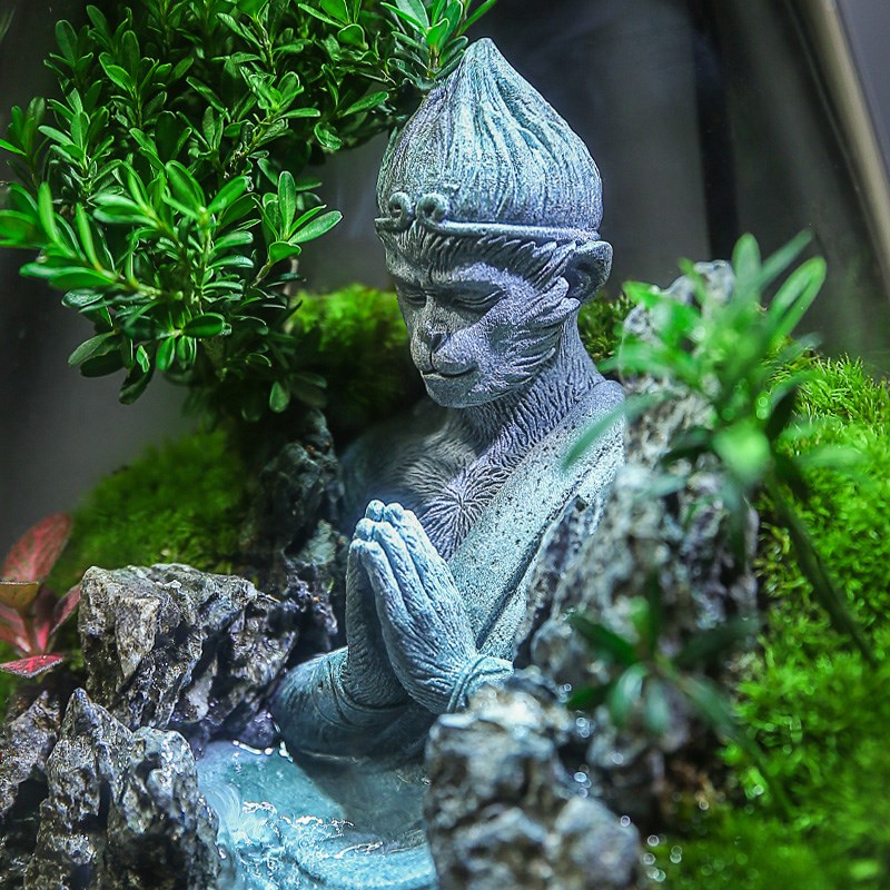 流水款养鱼缸真植物苔藓微景观生态瓶办公室成品室内送礼