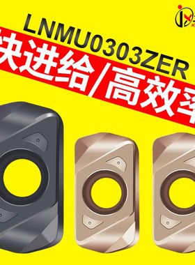 双面快进给刀片LNMU0303高效开粗刀粒铣屑铣刀杆快尽给EXN03R刀盘