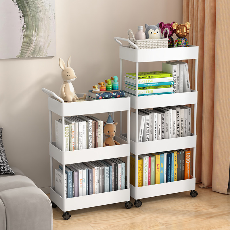 可移动书架置物架家用简易客厅卧室牀头小推车书桌收纳层架夹缝架,农用物资,苗木固定器/支撑器,淘宝优惠券,粉丝福利购,淘宝优惠卷