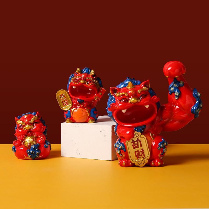 故宫麒麟貔貅小摆件可爱办公室电脑桌面装饰品汽车载手办生日礼物