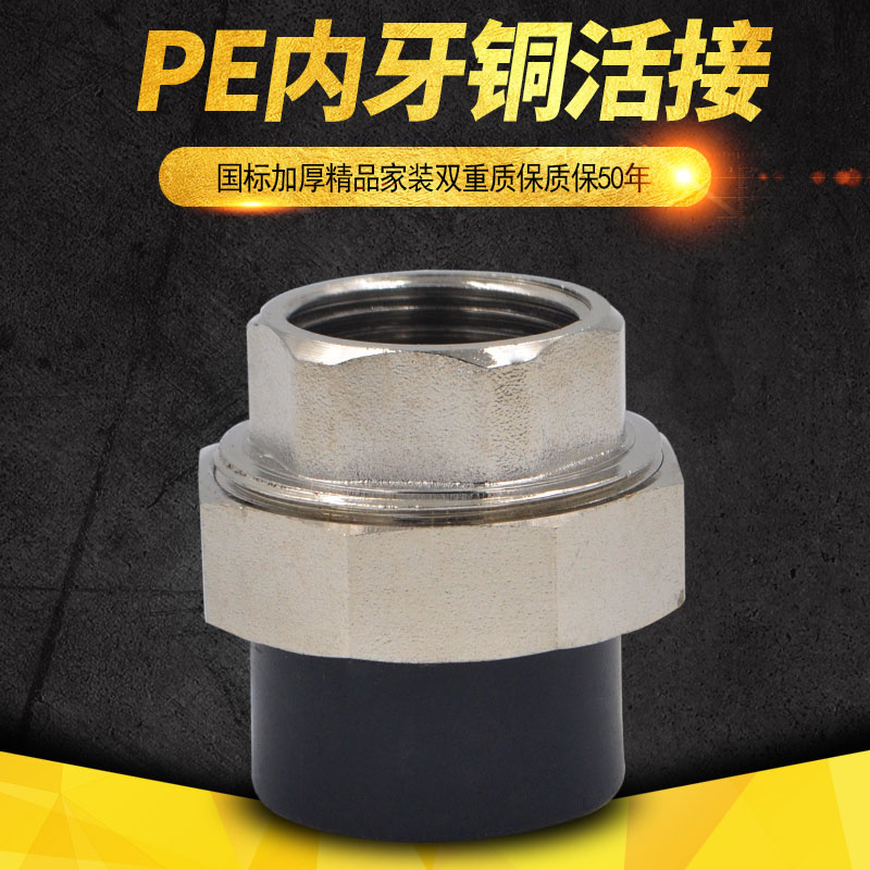 PE内丝铜活接内牙铜活接20 4分25 6分PE自来水饮用水水管管材配件