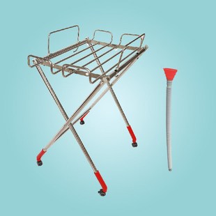 晨生不锈钢站立高度可调婴儿洗澡盆支架折叠儿童洗澡台浴盆支架子