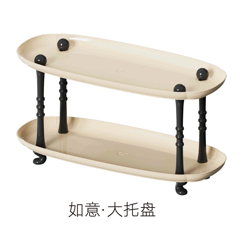 杯子收纳置物g架桌面双层水杯架洗手间洗漱台台面托盘架玄关收纳