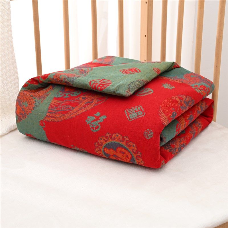 婴儿百福被子包单纯棉薄款初生大红抱被宝宝包巾出院包裹巾抱毯子,婴童用品,被子/被芯,淘宝优惠券,粉丝福利购,淘宝优惠卷