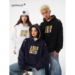 NSTNEW START发芽计划复古游牧民族风编织感宽松潮牌长袖连帽卫衣