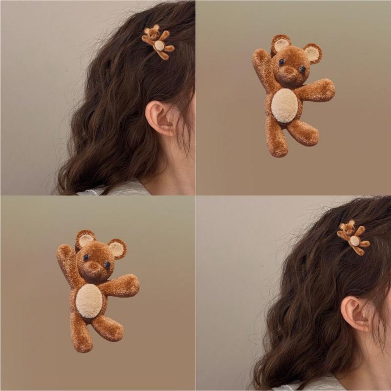 小熊发卡边夹精致发夹