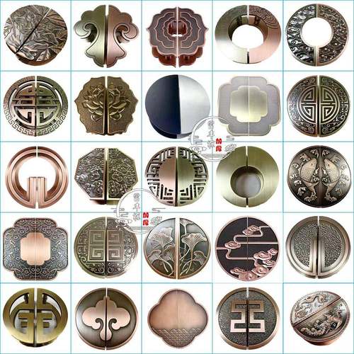 半圆拉手 半圆玻璃门拉 镂空门把手酒店大门把手定制中式半圆拉手