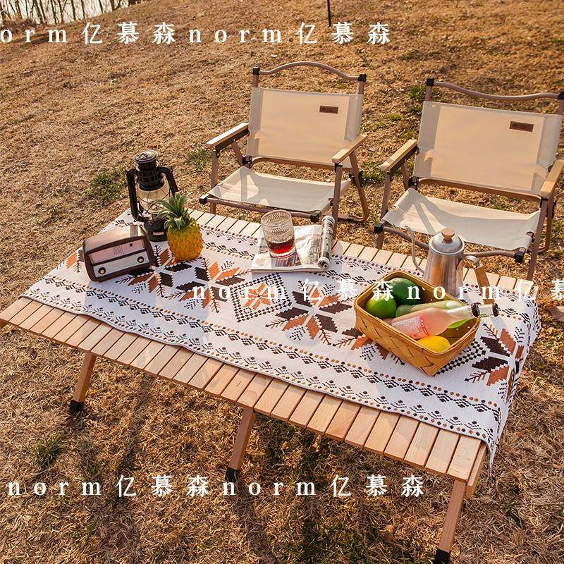 户外桌子煮野营露营桌旗蛋卷桌露营防水装饰桌垫桌布野餐高级喝茶