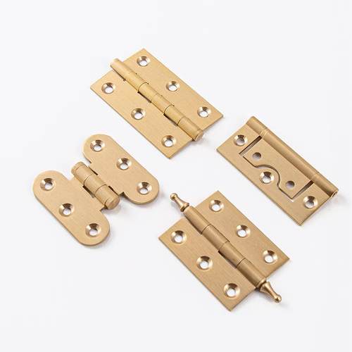 黄铜铰炼新中国风家具柜鞋柜五金配件迷你古董柜门母铜铰炼平开