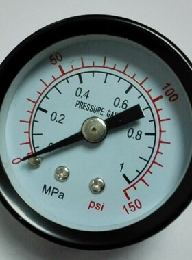 轴向压力表 y-40z y-40-z 双刻度显示 0~150psi 0~1mpa 1/8 40mm