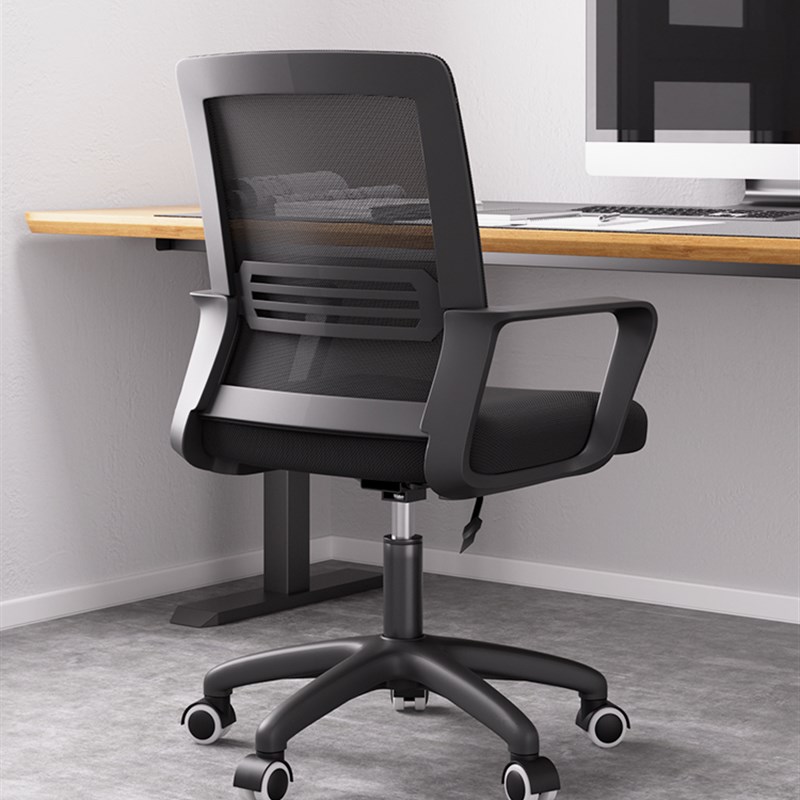 电脑椅家用办公人体工学升降椅子简约舒适久坐学习椅弓形靠背座椅