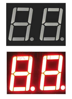 0.4寸2位红色数码管4021二位4201AS共阴 4201BS共阳 10.5公共脚
