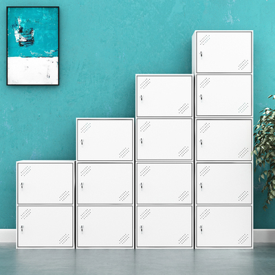 单门矮柜文件资料桌下收纳柜带锁小型组合储物学生书包柜铁皮柜子