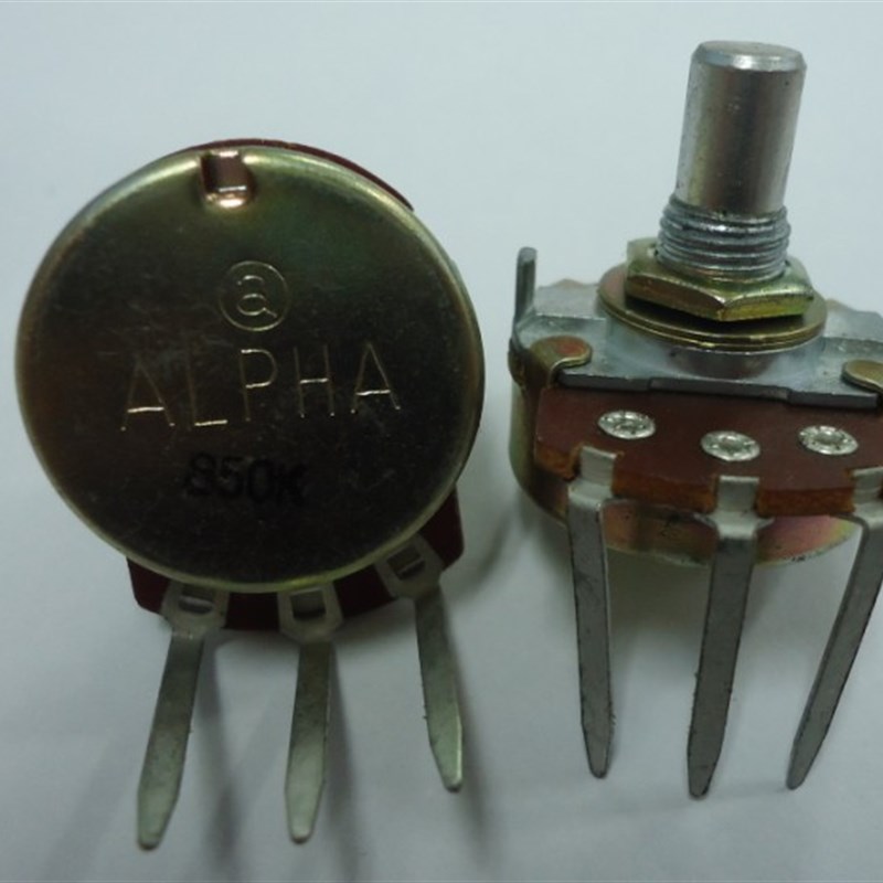 台湾ALPHA艾华电吉他游戏机音量电位器单联RV24AF-10 B50K 15圆轴