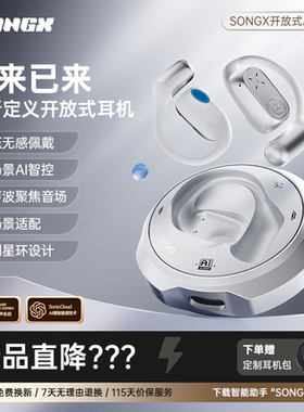SONGX20蓝牙耳机OWS开放式Ai智能语音助手专属APP高音质挂耳式