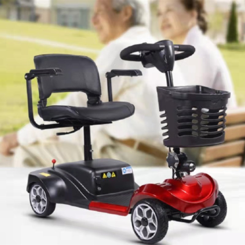 强劲力双人老人代步n车四轮电动车残疾车小型家用折叠老年代步车