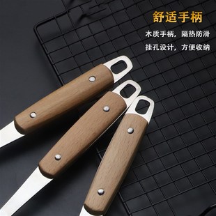 防烫炒菜铲子厨具漏勺汤勺勺子家用炊具火锅 木柄不锈钢锅铲套装