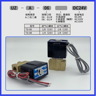 水阀UZ UNI 08常闭型直动式 D索诺天工流体阀UZ 06二通电磁阀