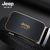 JEEP 带 自动扣腰带年轻人高档商务牛皮裤 SPIRIT吉普皮带男士 新款
