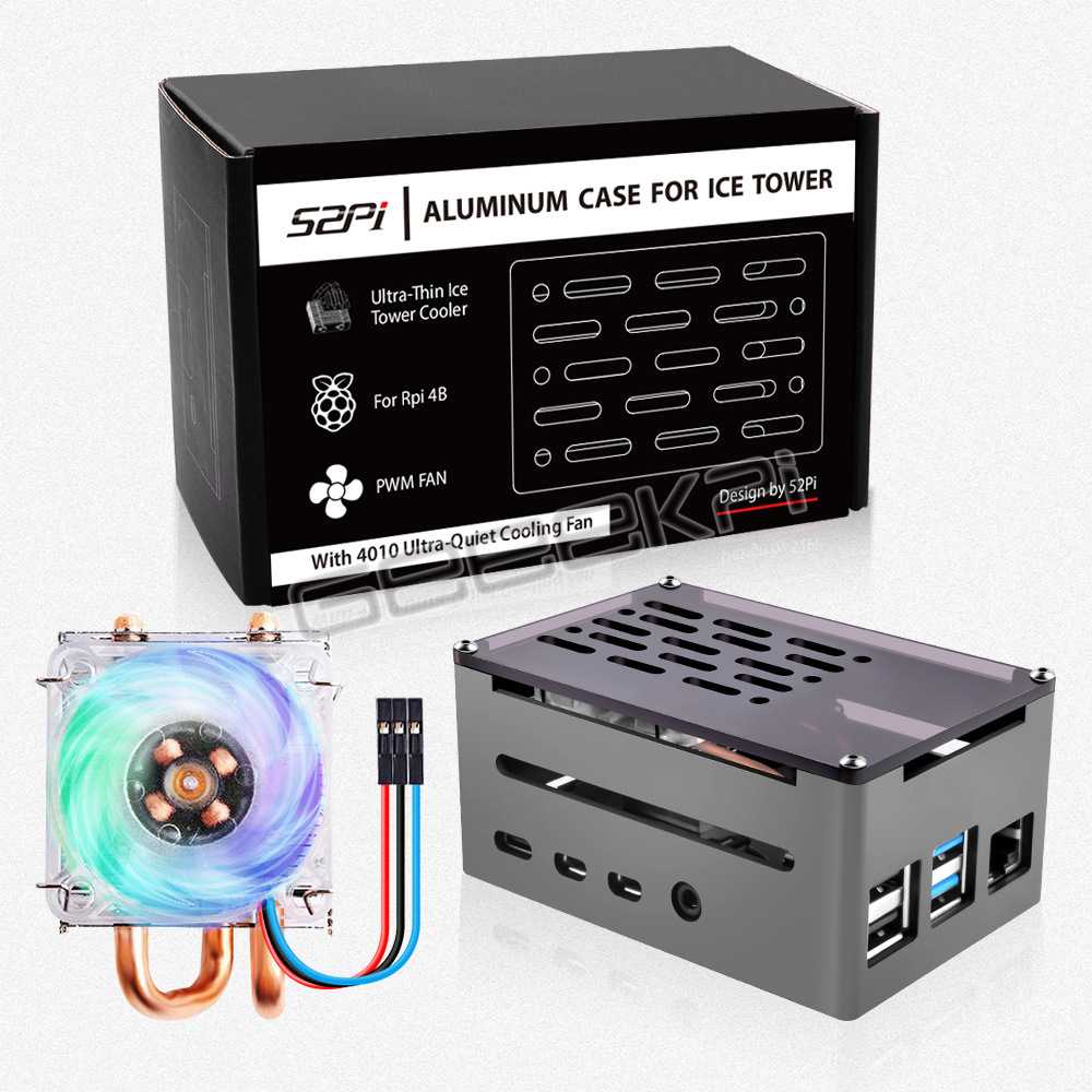 适用于Raspberry Pi 4B 卧式散热器  铝合金属外壳套件（不含主板