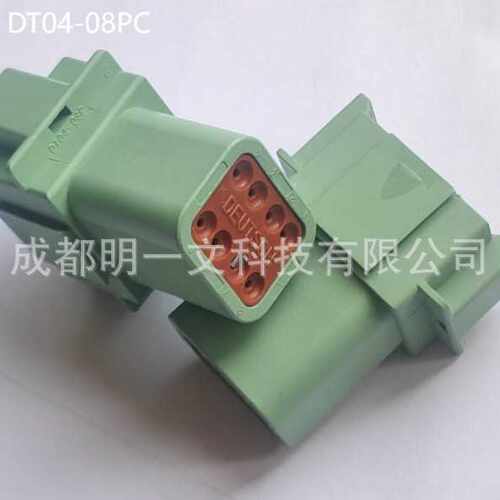 DT04-08PC 母胶壳TE德驰  8孔 14-20AWG 2行 防水13A PA GF 绿色