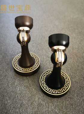 厂家 MX-108圆底半圆欧洲金咖啡金中式纯铜门吸全铜锁铜拉手