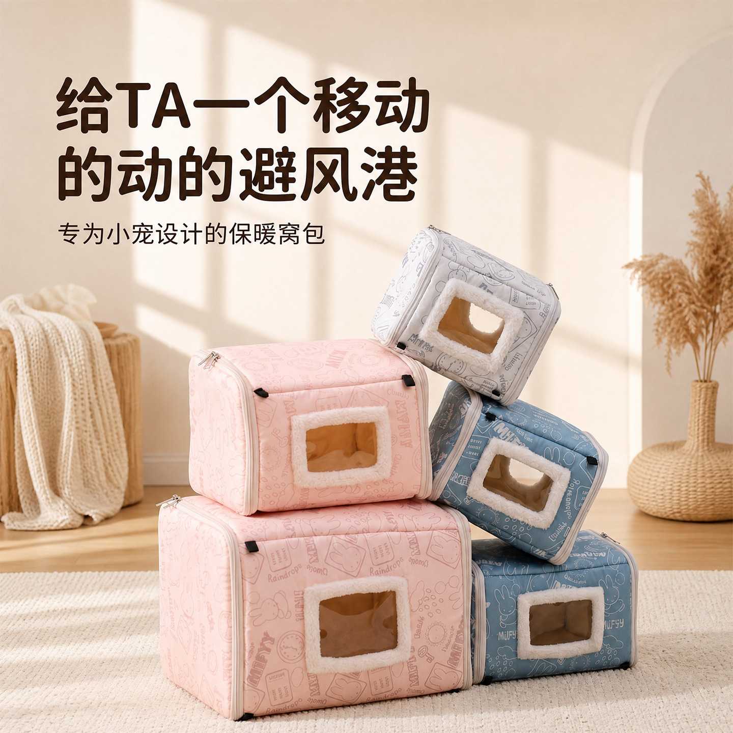 鸟窝保暖防寒鹦鹉鸟过冬棉窝玄风虎皮牡丹小太阳加厚保温外挂棉窝