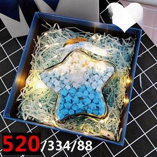 幸运星折纸条玻璃瓶子装夜光星星成品放许愿瓶diy手工生日小礼物