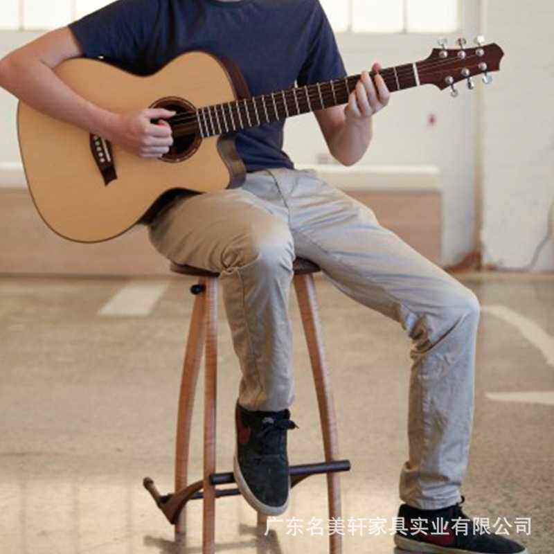 北美黑胡桃木吉他椅现代极简实木座椅创意单人吉他座椅定制吧台椅,影音电器,DIY配件,淘宝优惠券,粉丝福利购,淘宝优惠卷
